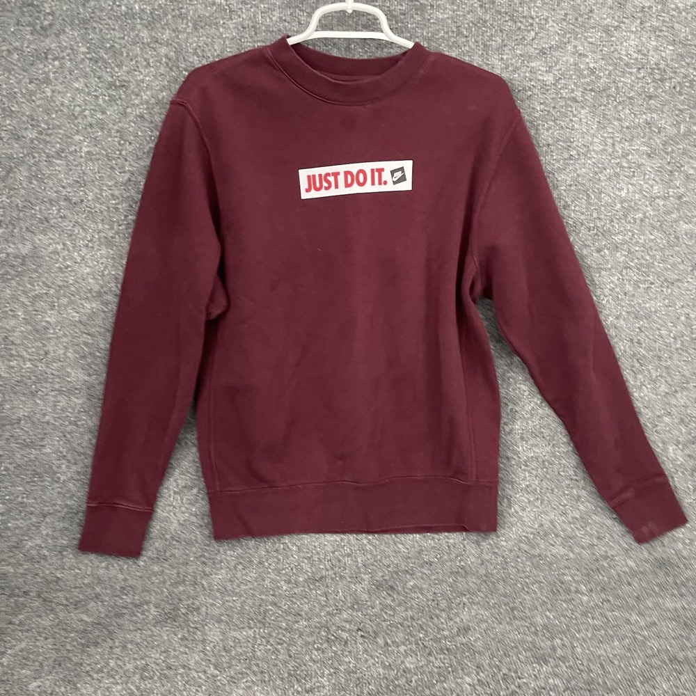Nike Sportswear Fleece Crewneck Sweater Men's Sz S Maroon BV5089-681